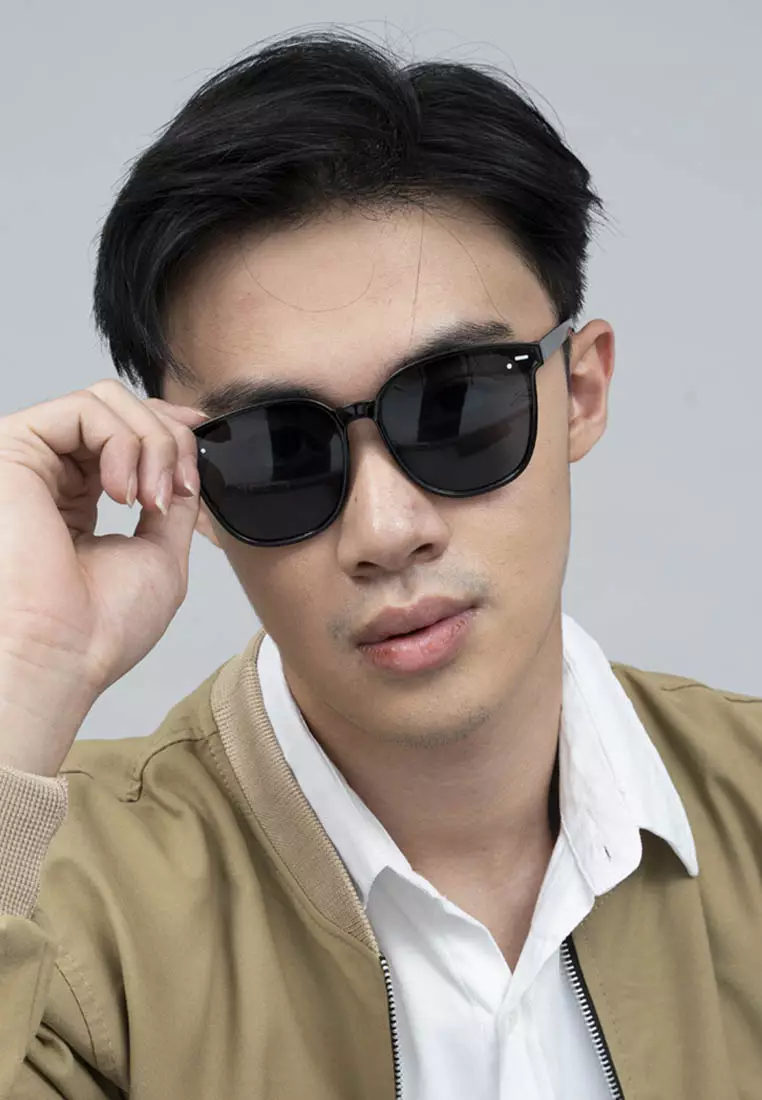 Houseofcuff Frame Kacamata Sun Glasses Pria Wanita Unisex Hitam A15