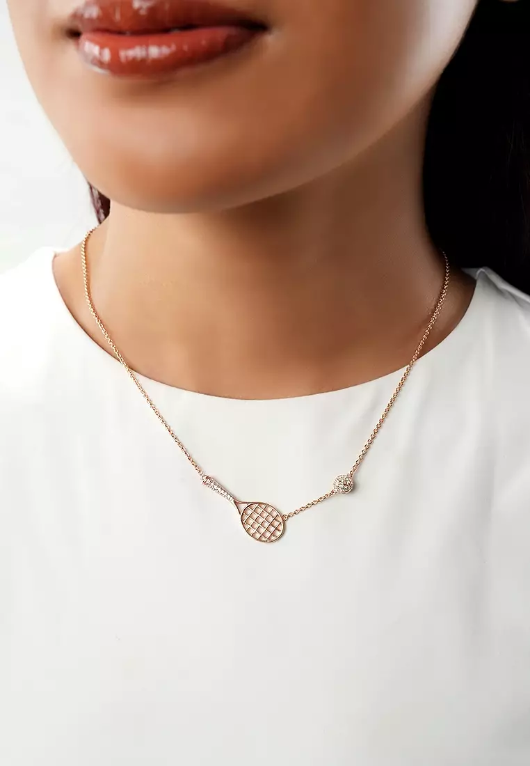 Court Charm Necklace in Vermeil Rose Gold D/E-VVS/VS (0.50ct TDW)