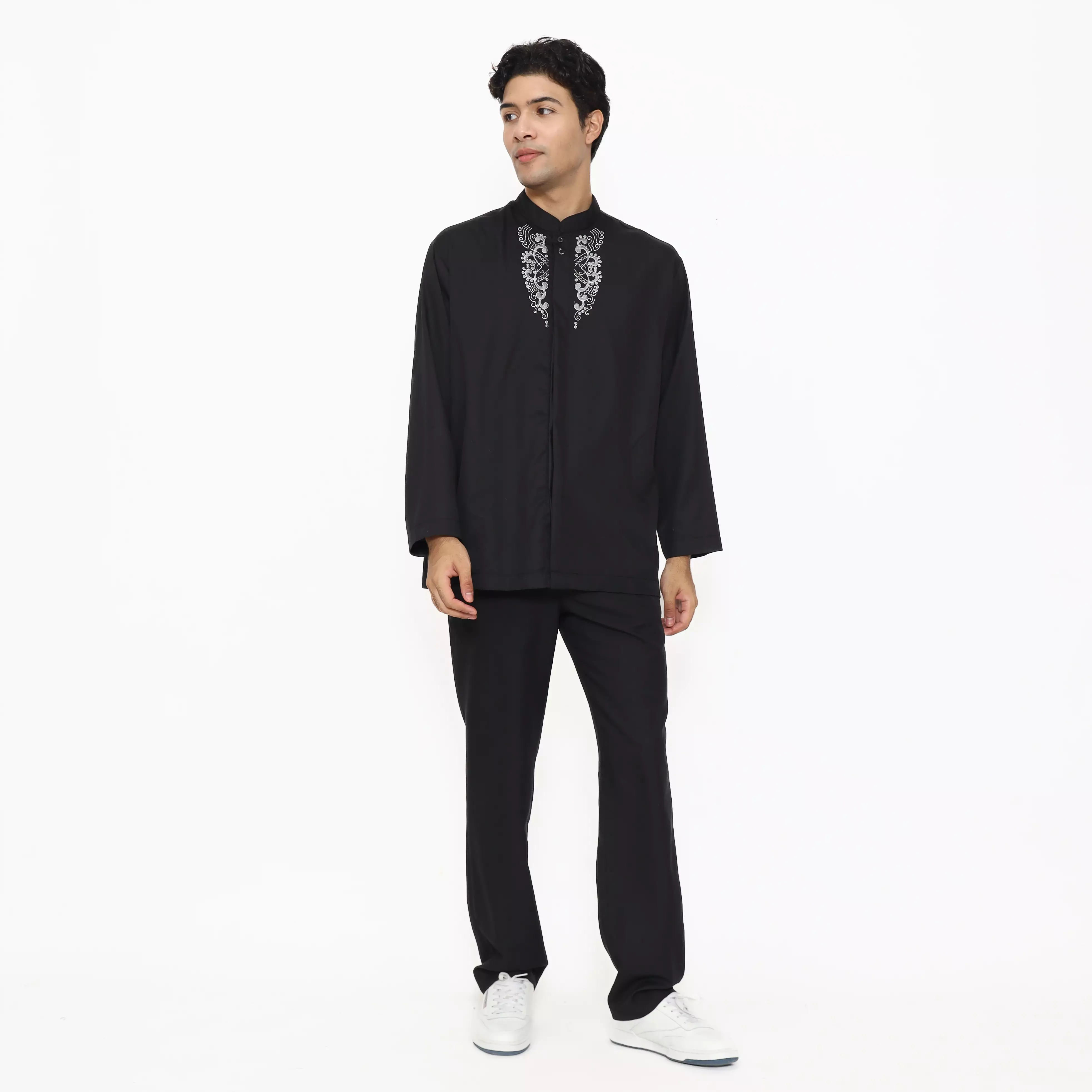 Baju Koko Hitam KK 48 Black PJG