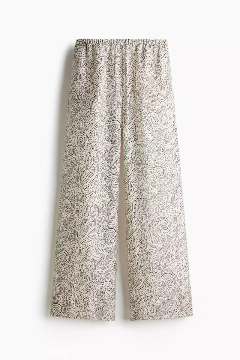 Wide drawstring trousers