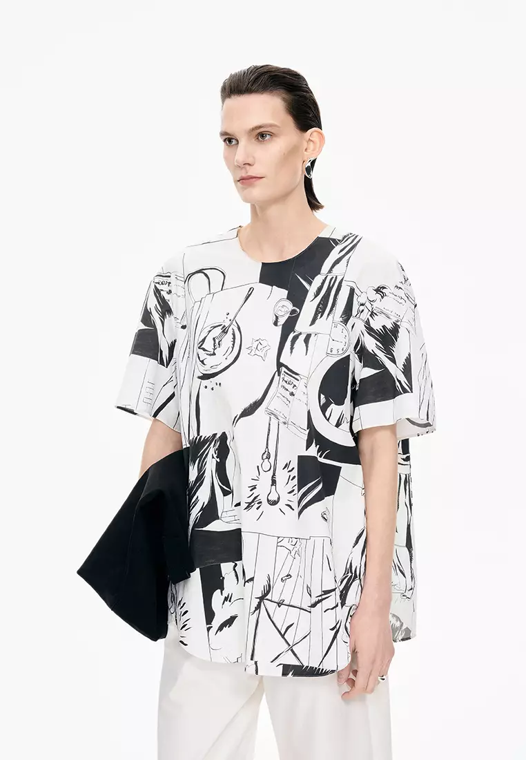 全棉任意形OVERSIZE短袖TOP