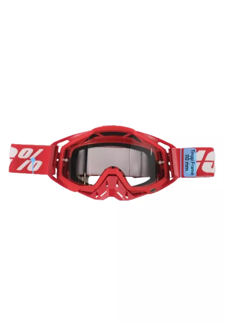 Kacamata Olahraga Unisex Motocross MTB ATV Ski Goggles Face Clear ORIGINAL - Red