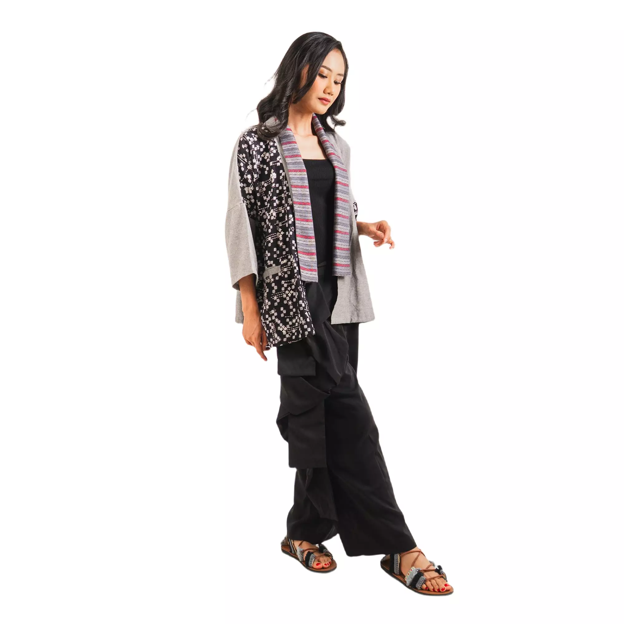 Blazer Batik Wanita - Bhatara Batik Tatiana - Atasan Batik Modern Lengan Pendek