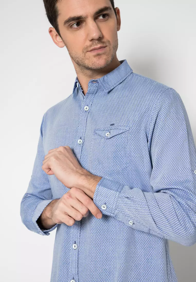 LGS - Kemeja Casual - Lengan Panjang - Biru Muda - JSH.390.S971F.768.C