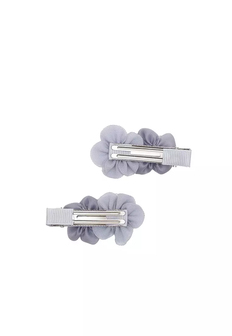 Mia Hairclip (pairs) Medium Grey