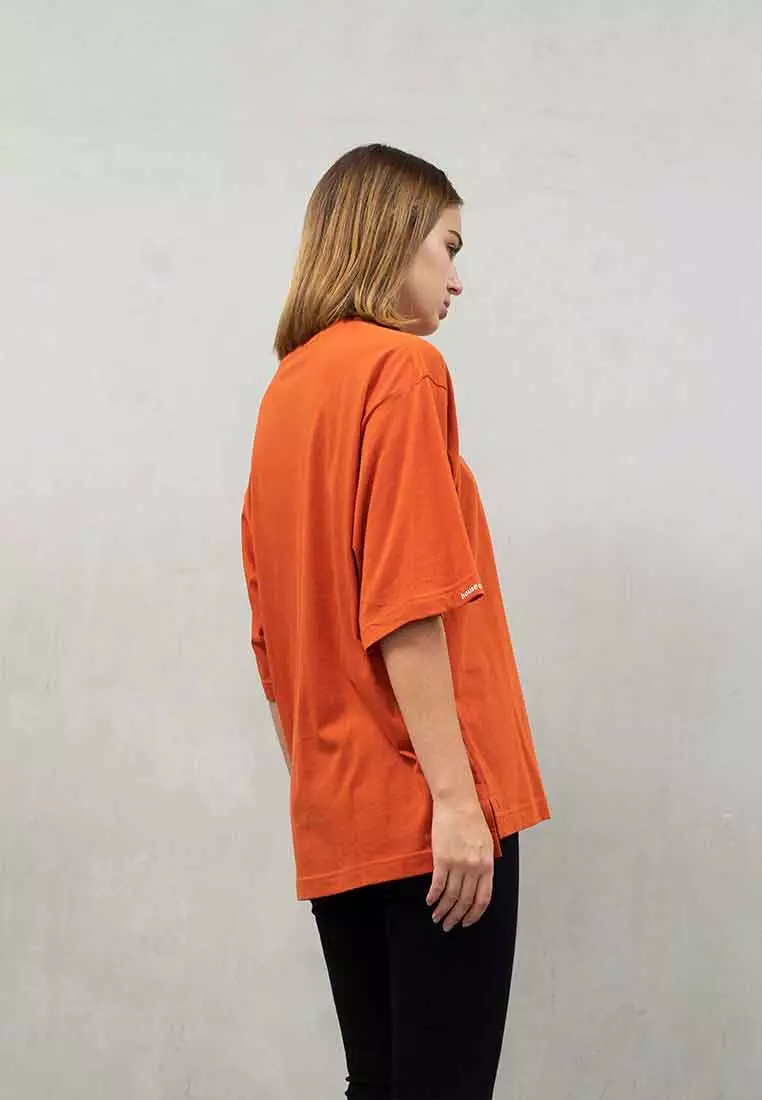 kaos oversized pria polos wanita oversize shirt terracotta houseofcuff