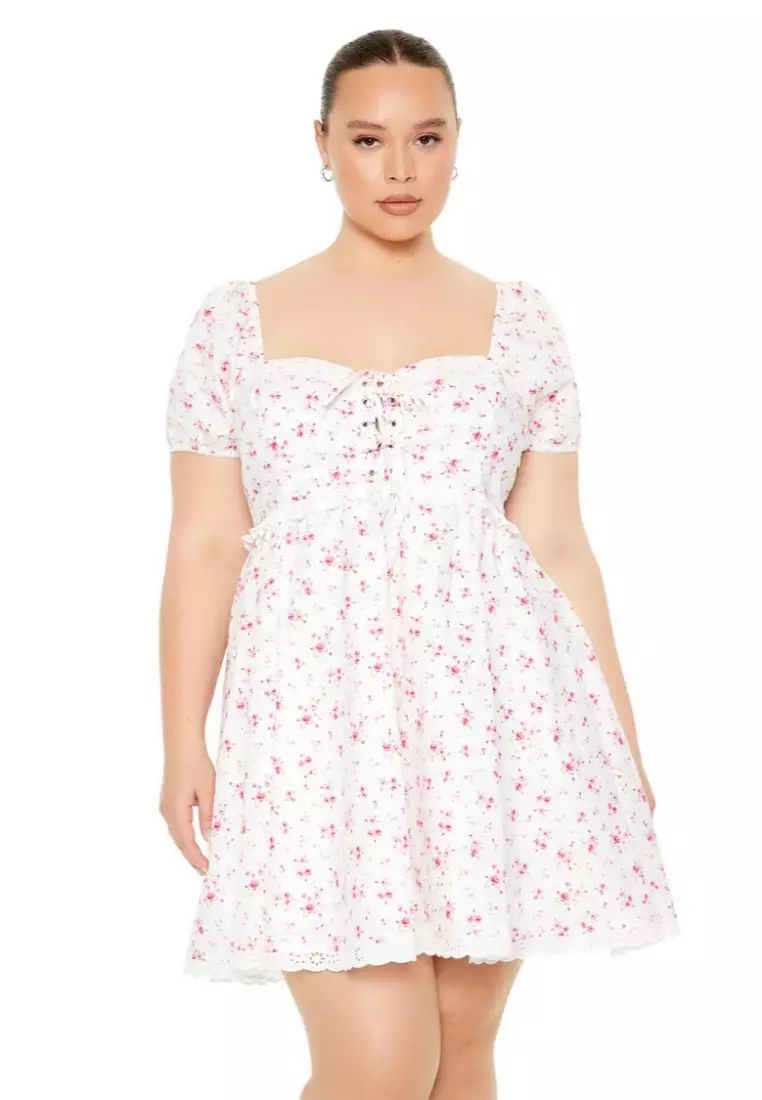 Buy FOREVER 21 Plus Size Ditsy Floral Babydoll Dress 2024 Online ...