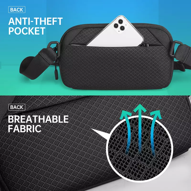 Mark Ryden MR8712 Tas Selempang Pria WaistBag Pria Crossbody Pria - BLACK