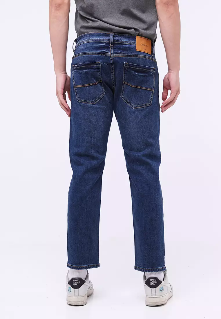Denim Long Slim Tapered Jeans