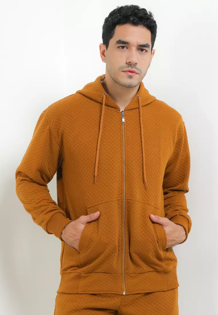 SYZLO Setelan Hoodie Comfy  Diamond Cotton Fleece Atasan Dan Bawahan Boardshort 1 Stel - Milo