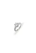 925 Silver (White Gold Plated) - Size 15
