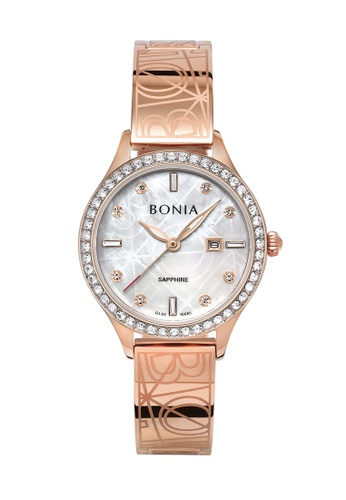 Bonia Watches 銀色 and 金色 Bonia Monogram Women Elegance BNB10685-2557S (Free Gift) 7EA8FAC10D865DGS_1