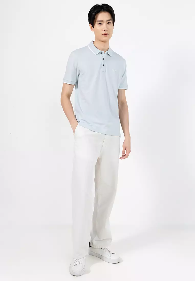 Contrast Tipping Cotton Piqué Polo Shirt - BOSS Business