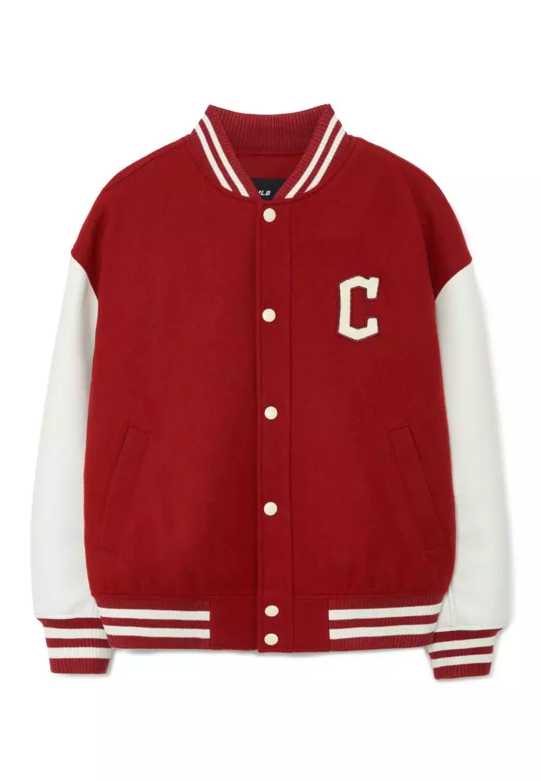 WOOL BASIC VARSITY JACKET CLEVELAND INDIANS