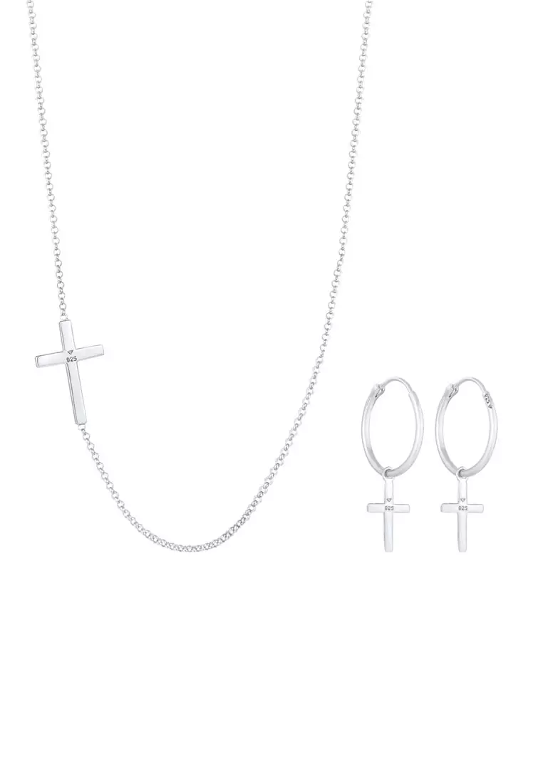 Cross Religion Gold Plated Jewelry Set