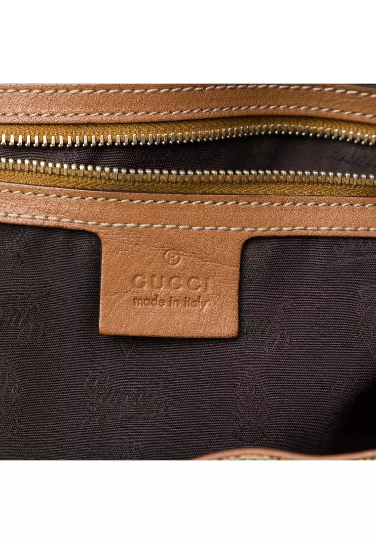 Pre-Loved Gucci Gg Canvas Gg Charm Tote