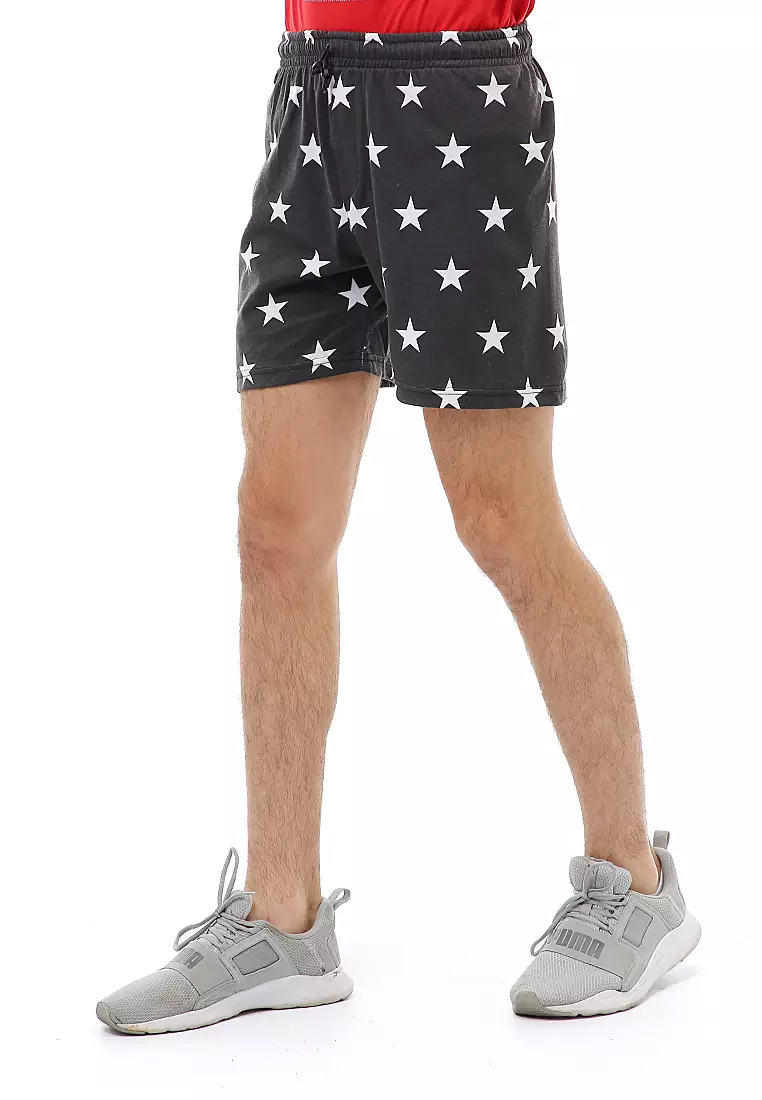 Jaymes Short Pants Celana Dalam Boxer Pria Star Motive Material Cotton ORIGINAL - Black