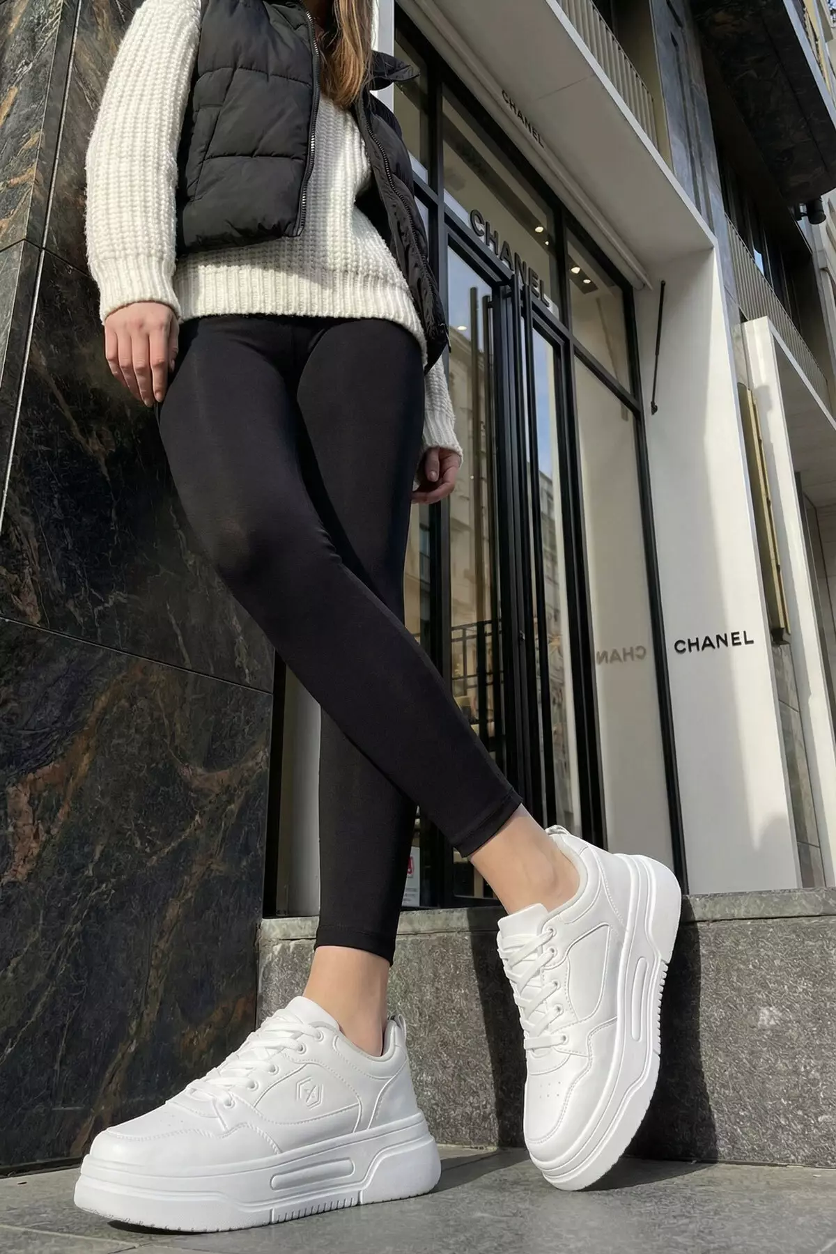 White Women'S Sneaker 20918