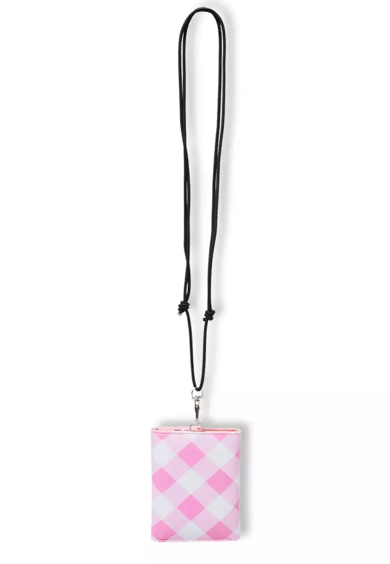 AMC03 Dompet Wallet Kalung Id Card Angel B Pink