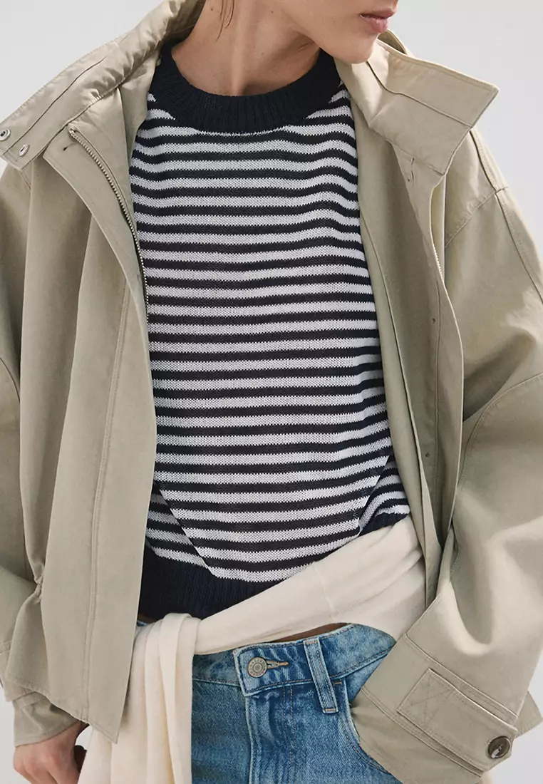 Crop Striped Sweater