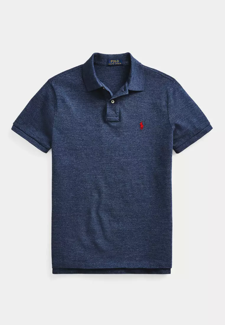 Custom Slim Fit Mesh Short Sleeve Polo Shirt