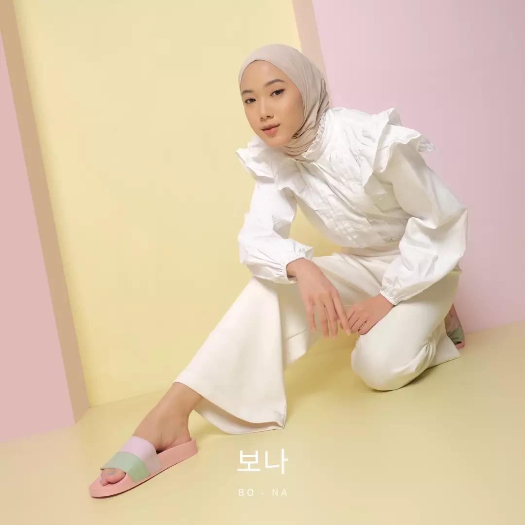 Sandal Wanita Cogen Bona Series - Green - Purple