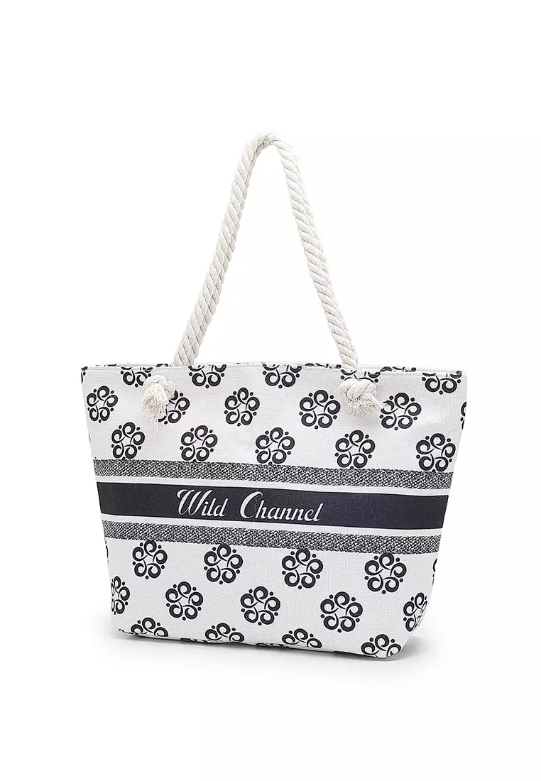 Women's Canvas Tote Bag / Shoulder Bag - White