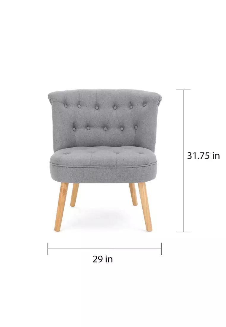 Donna velvet on sale accent chair
