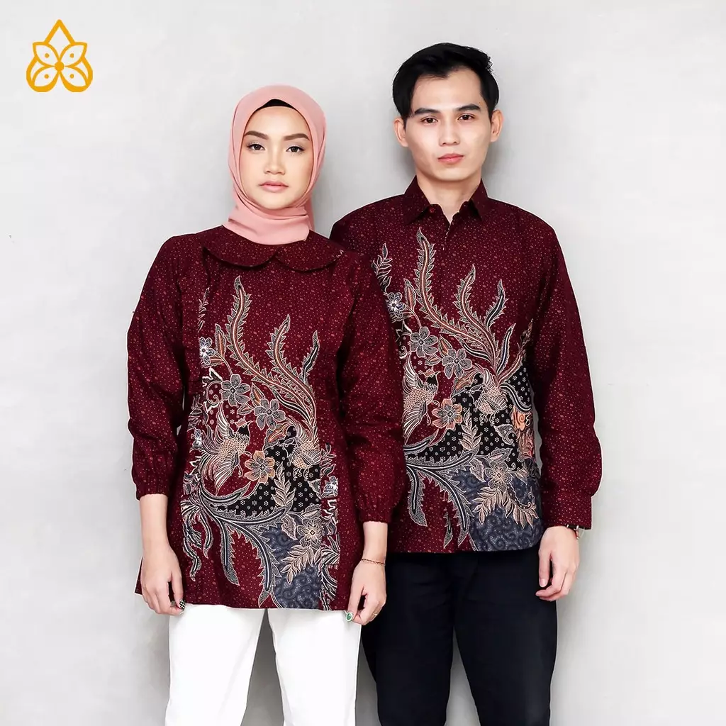 Seera Maroon Blouse Wanita