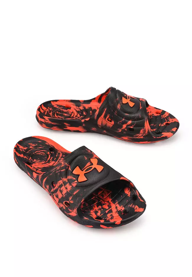 Discount on Under Armour  shoes - SKU: Men's Locker Camo Slide Sandals