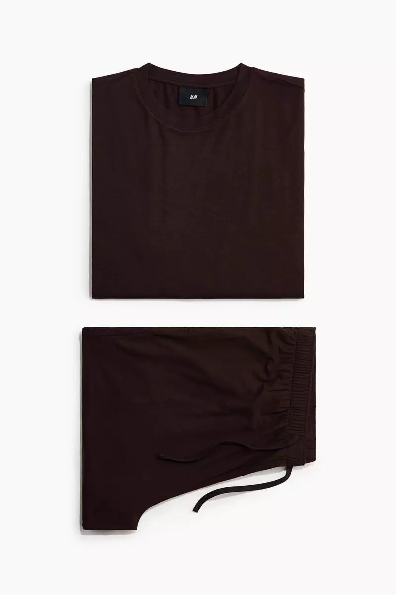Jersey pyjama T-shirt and shorts