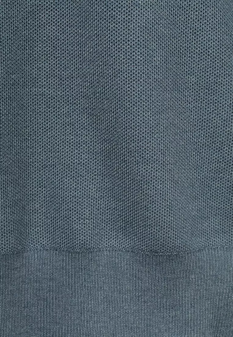 Microstructure Sweater With Zipper Collar