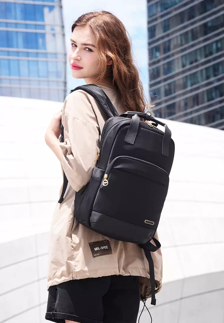 Nylon Lightweight College Bag 15.6 Inch Laptop Compartmen Travel Backpack For Women
