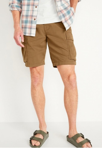 Old Navy brown Straight Lived-In Cargo Shorts for Men - 10-inch inseam 9CF7AAAB1DBC2AGS_1