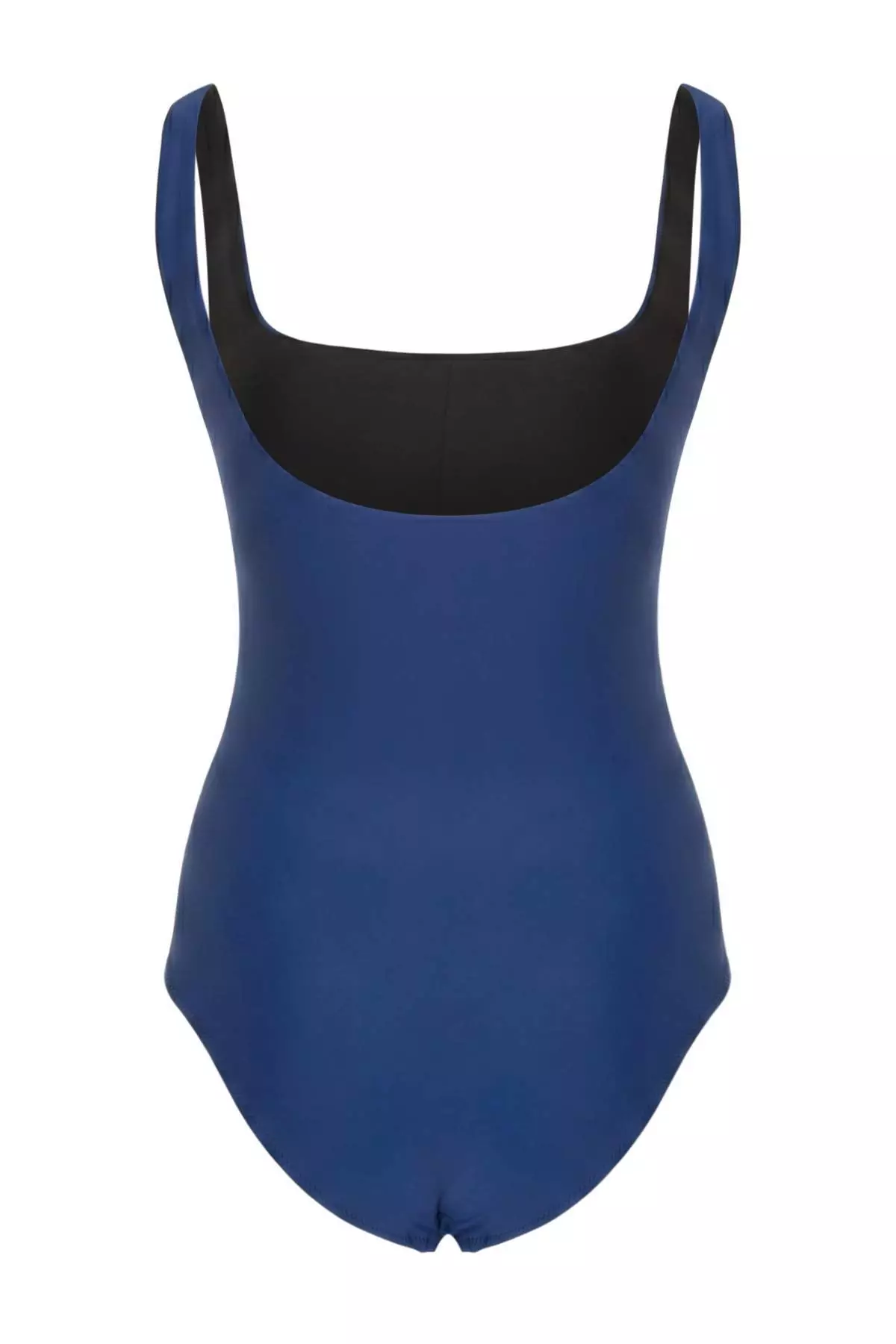Dark Navy Blue Coated Regular Basic Chlorine & Water Resistant Long Lasting Lycra ® Xtralife Swimsuit Tbess22Ma5