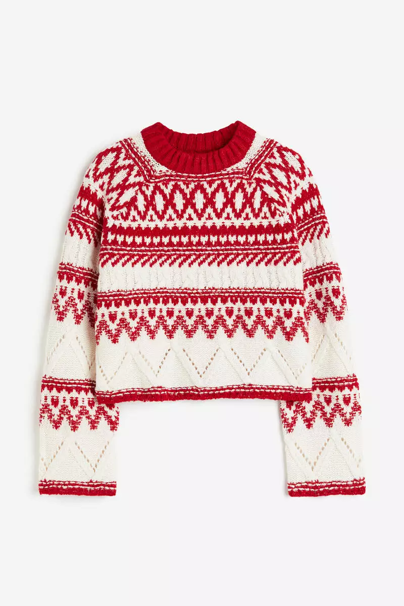 Jacquard-knit jumper