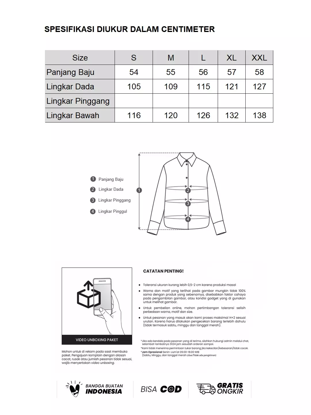 MINIMAL - Carra - Kemeja Bordir Bunga - Black Colour Black