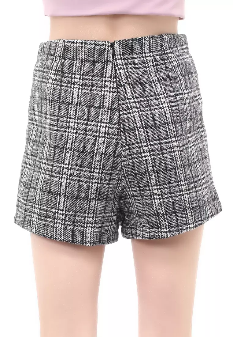Madoc Skirt Short Pants Rok Celana Pendek Kasual Wanita Korean Style Material Cotton Wolly Polyester ORIGINAL - Black