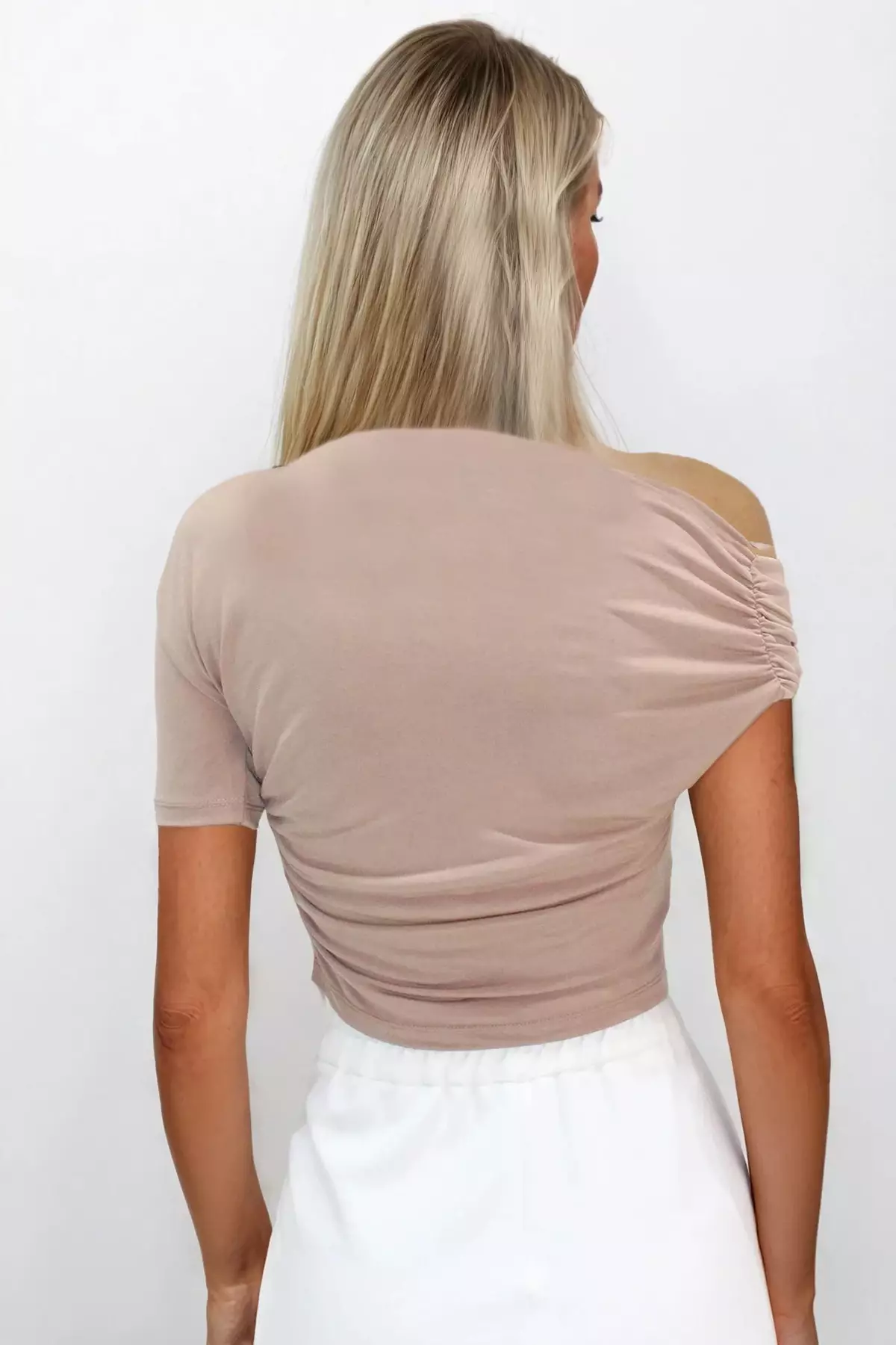 Asymmetrical Ruched Blouse