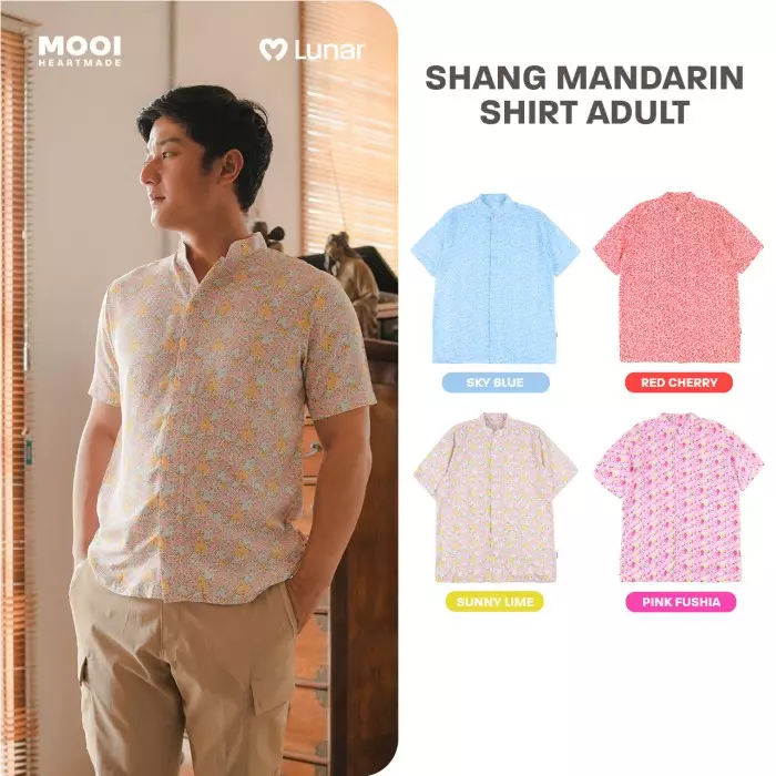 Mooi Kemeja Dewasa Lunar Collection Shang Mandarin Shirt Adult - Pink Fushia