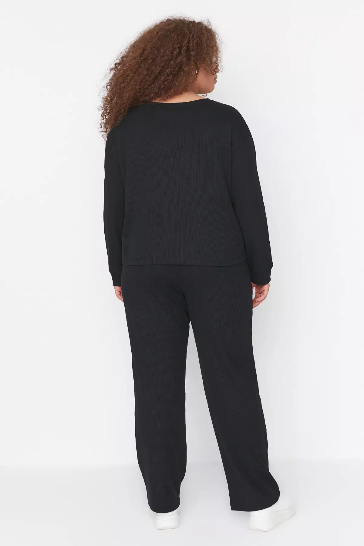 Plus Size Knitted Pajamas Set