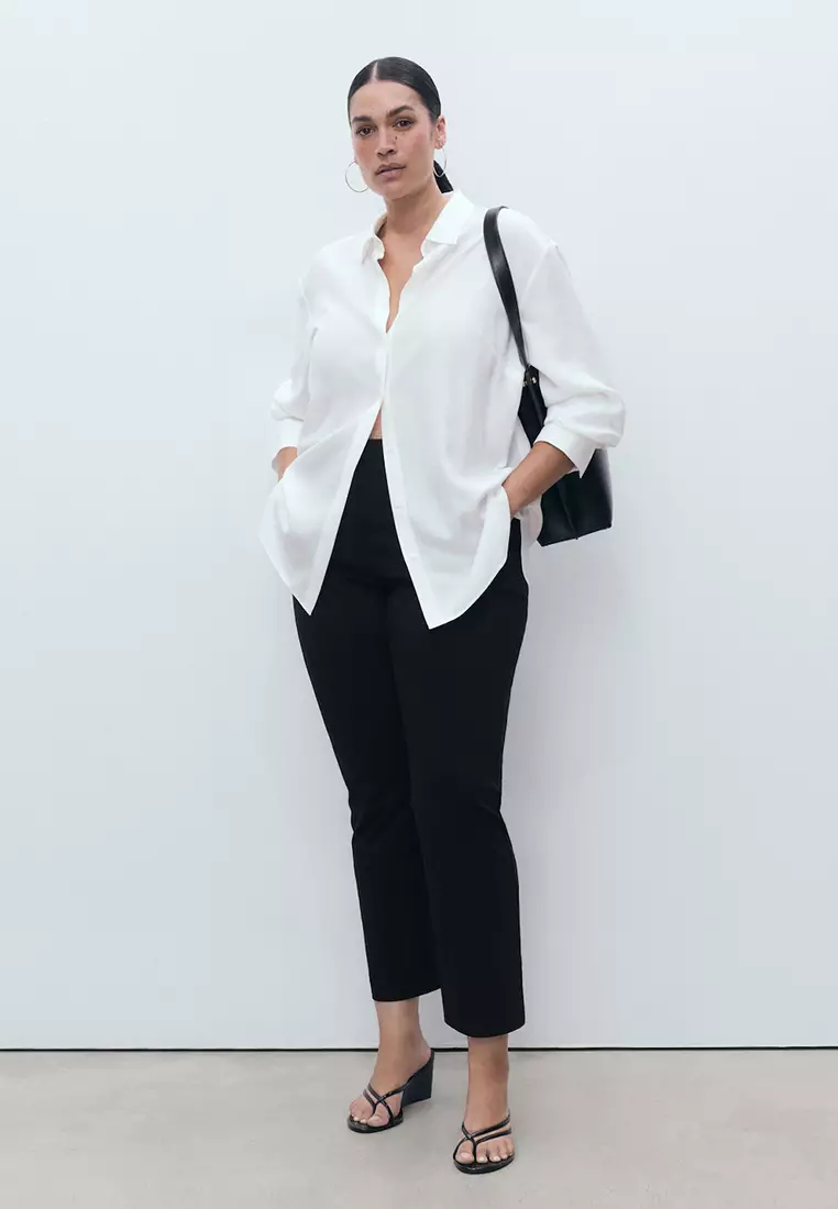 Straight-Cut Crop Trousers