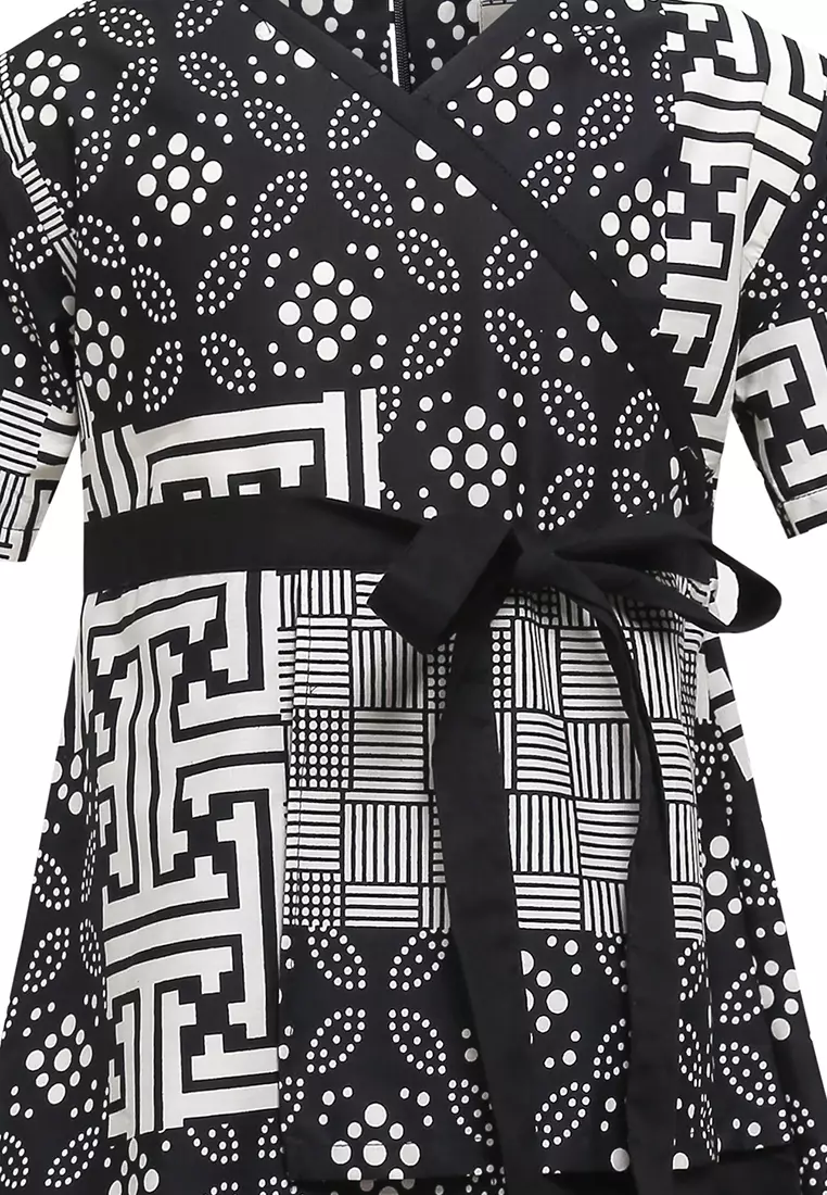 Dress Anak Perempuan Batik Dallisa Black Lengan Pendek