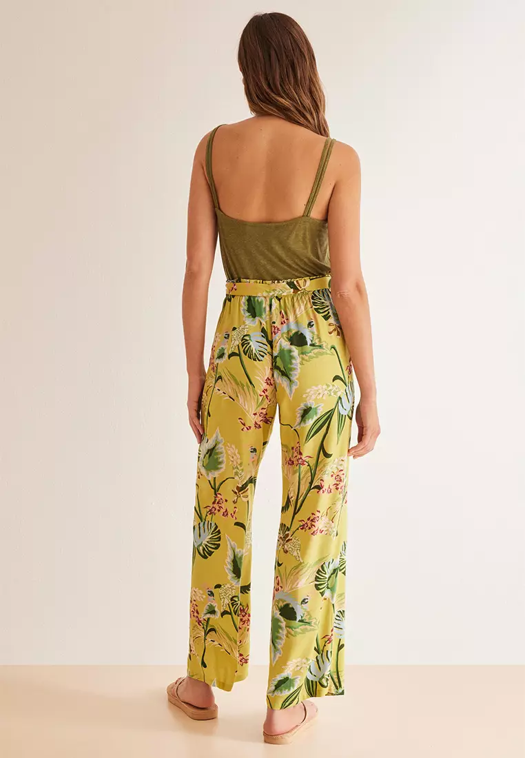 Long Floaty Floral Trousers