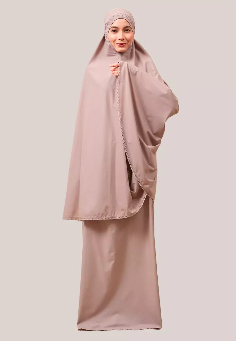 Siti Khadijah Telekung Modish Rehana in Wood Mauve