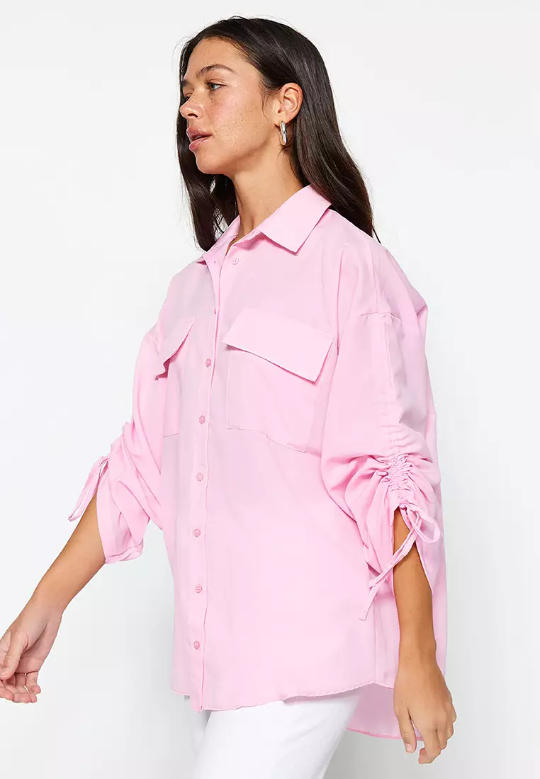 MODEST Gathered Sleeves Shirt