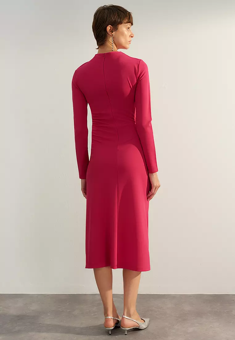 Cut Out Slit Midi Dress