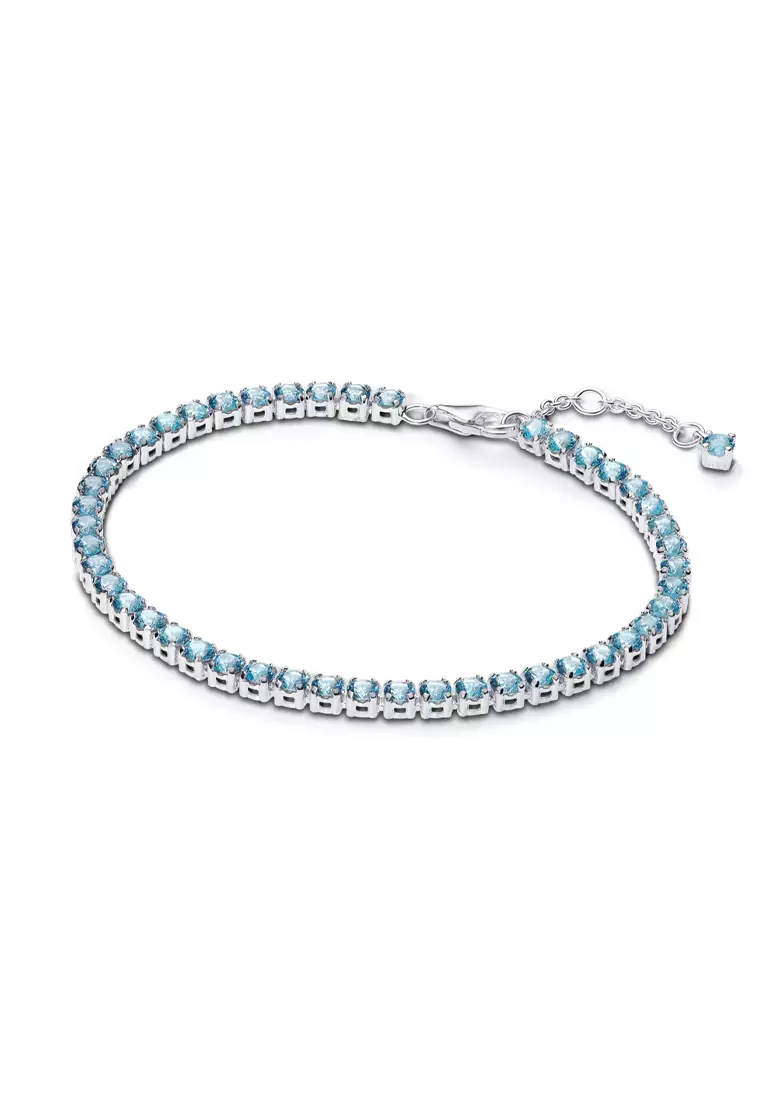 Pandora Sparkling Light Blue Tennis Bracelet