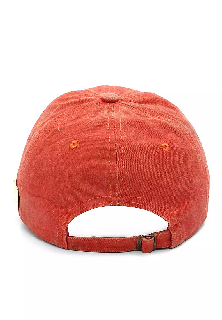 Drsh Topi Baseball Unisex Plain Casual Sport Adjustable Material Cotton ORIGINAL - Orange