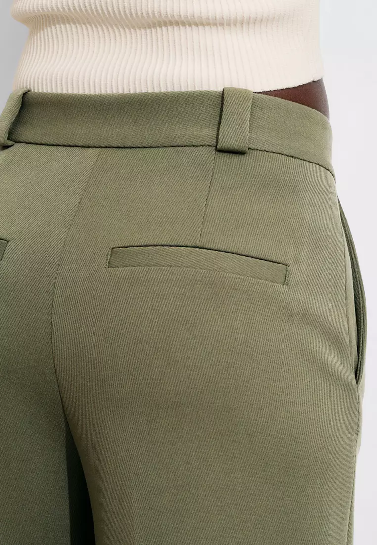 Wide Press-Crease Trousers